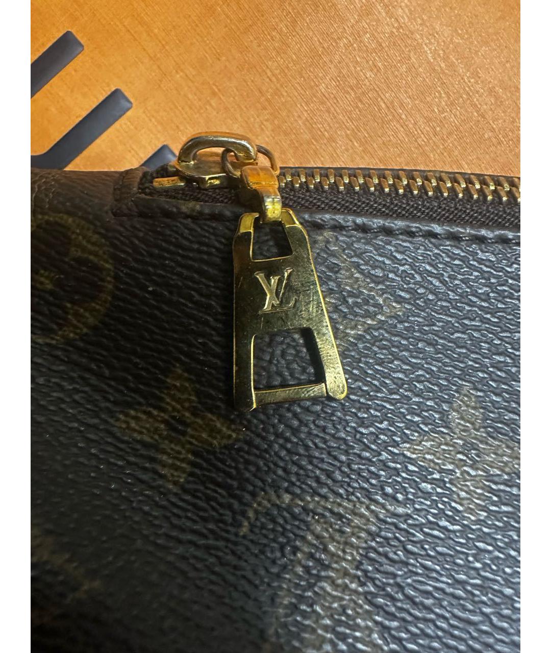 LOUIS VUITTON Коричневая кожаная поясная сумка, фото 5