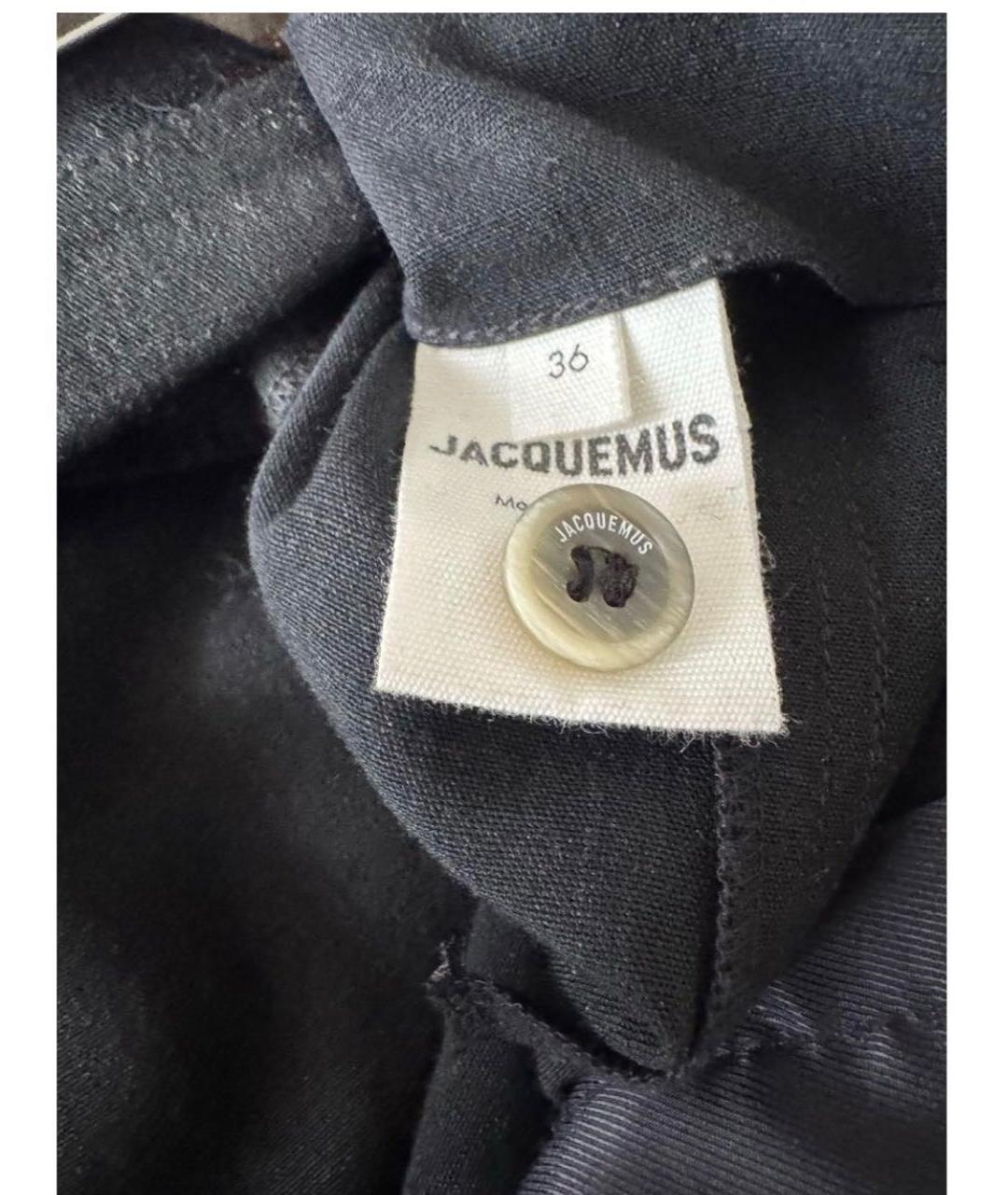 JACQUEMUS Черные брюки узкие, фото 4