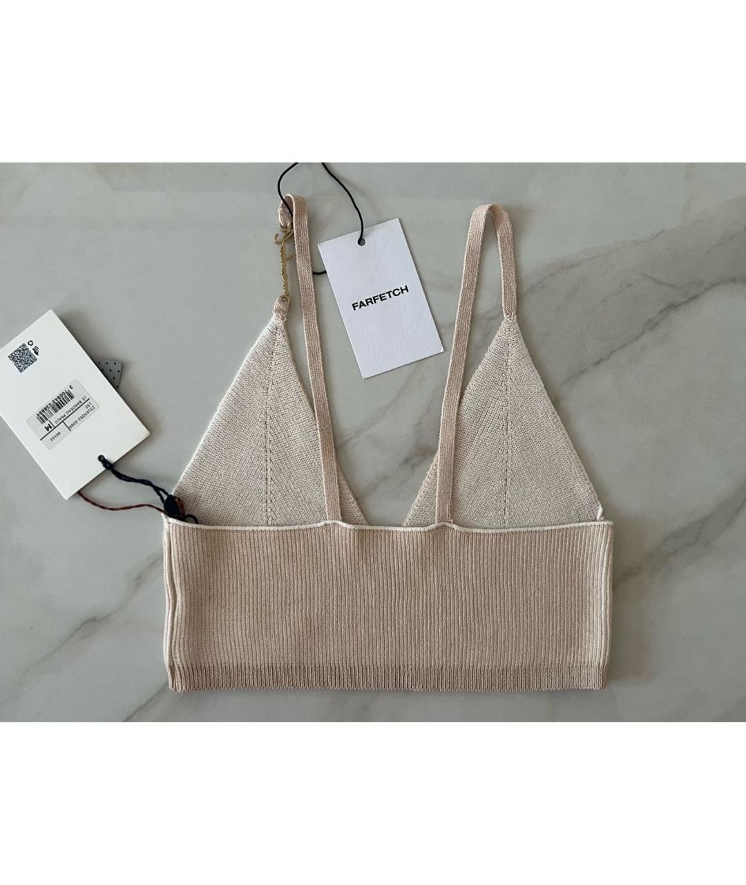JACQUEMUS Бежевая майка, фото 6