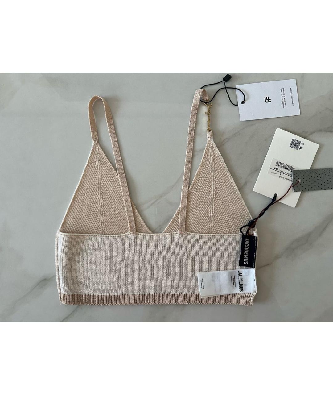 JACQUEMUS Бежевая майка, фото 7