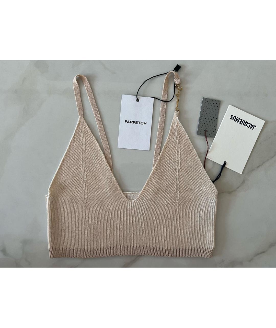 JACQUEMUS Бежевая майка, фото 5