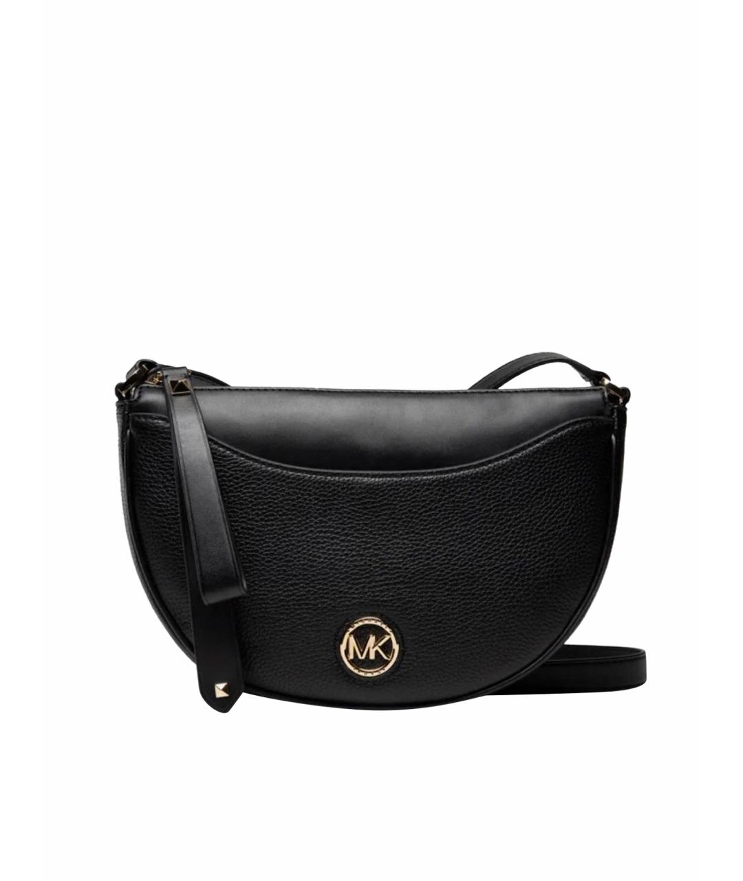 MICHAEL KORS Черная кожаная сумка через плечо, фото 1