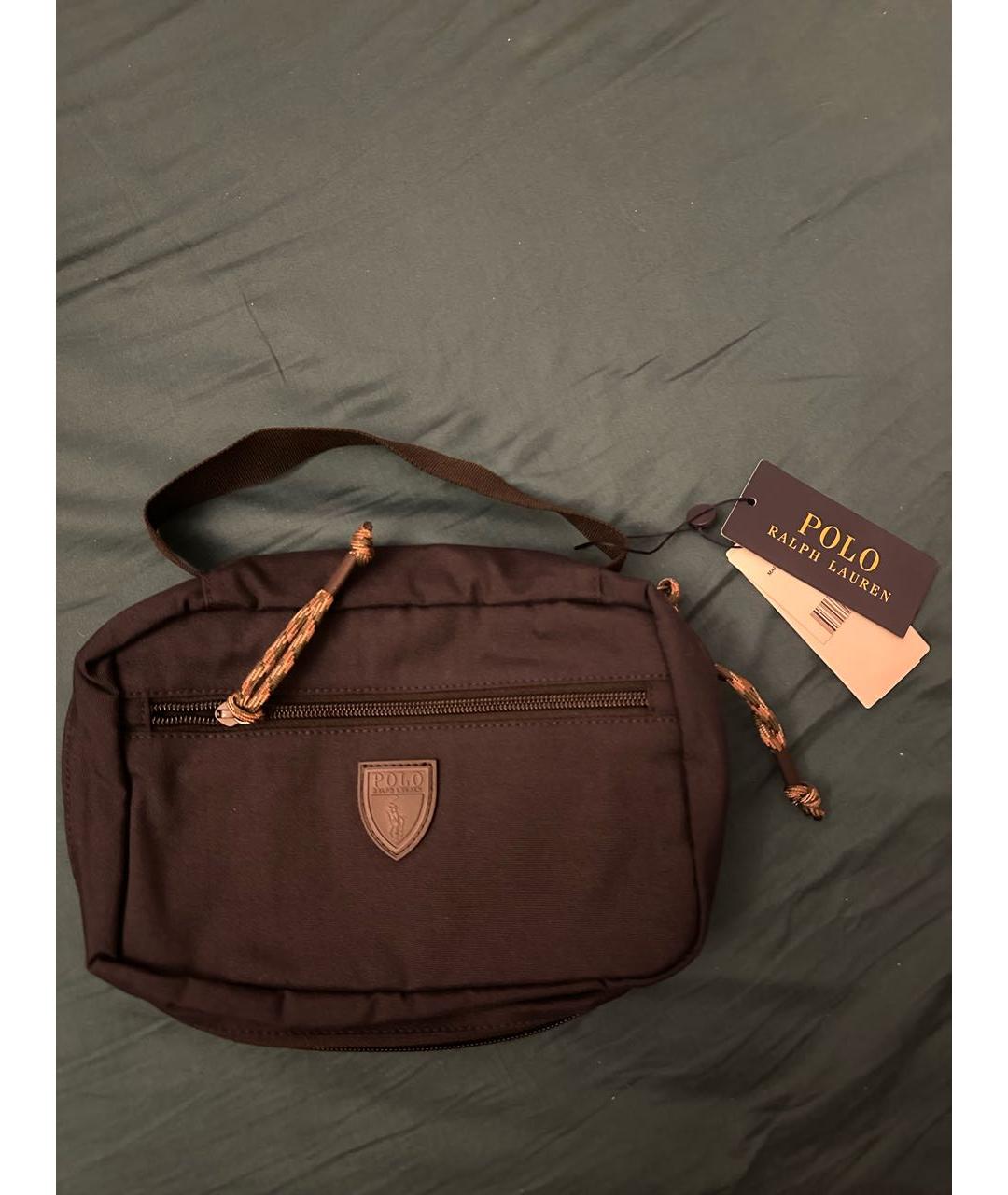 POLO RALPH LAUREN Темно-синяя хлопковая косметичка, фото 4