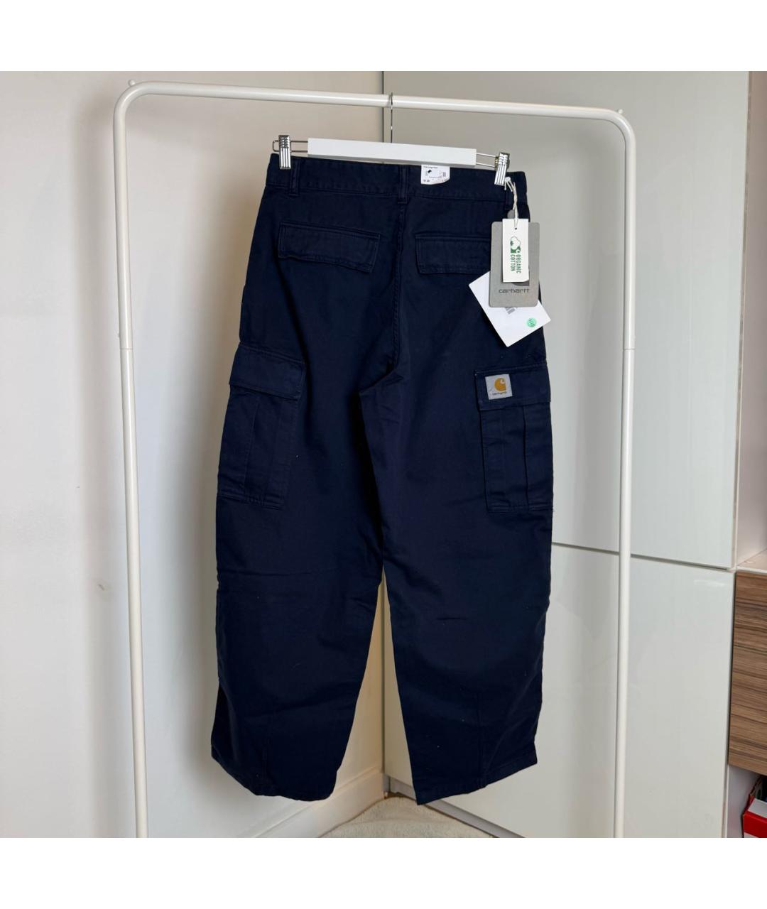 CARHARTT WIP Темно-синие хлопковые повседневные брюки, фото 2