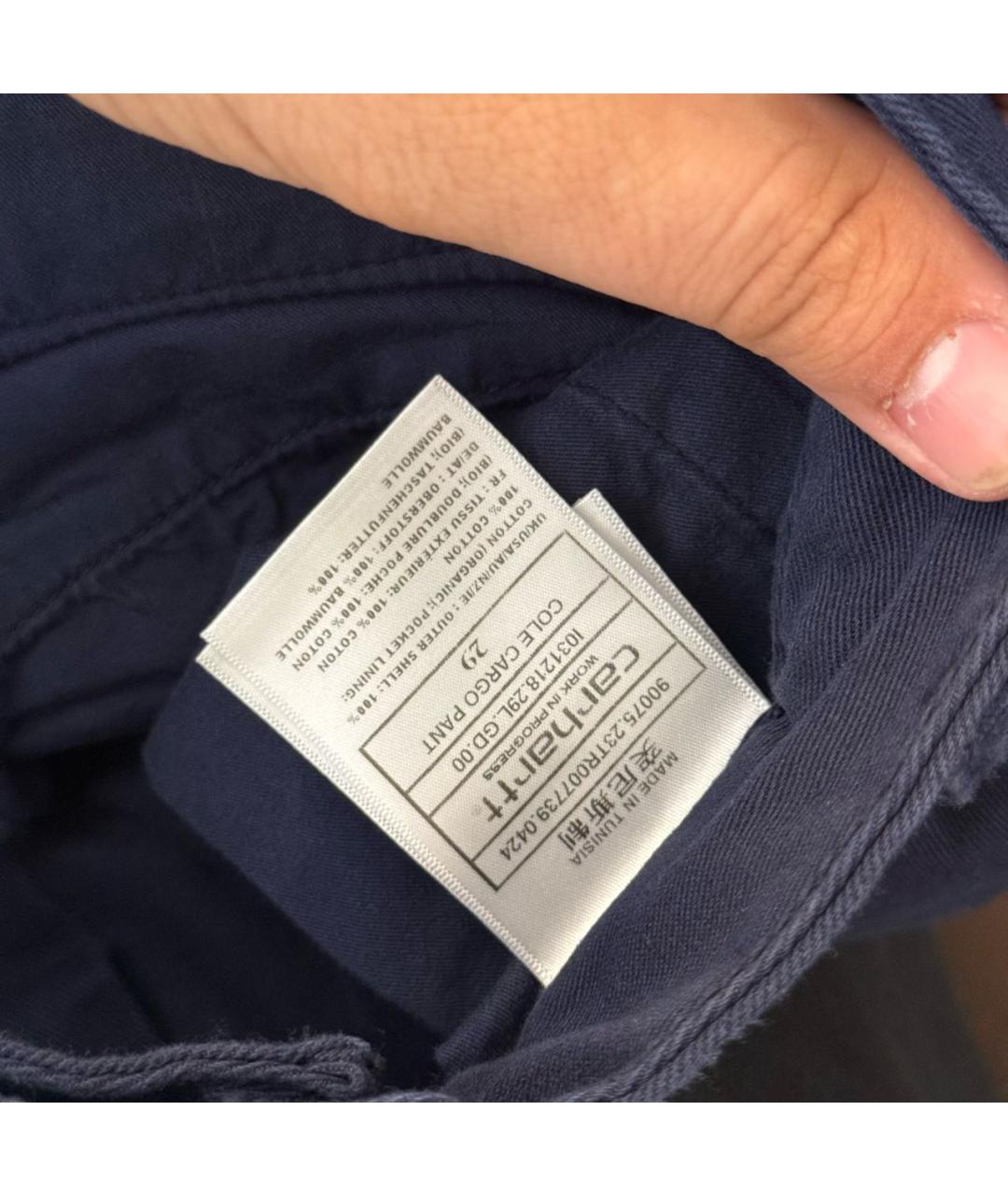 CARHARTT WIP Темно-синие хлопковые повседневные брюки, фото 7