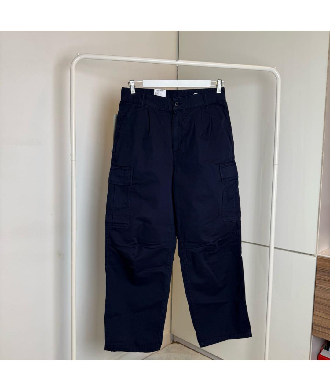 CARHARTT WIP Темно-синие хлопковые повседневные брюки, фото 3