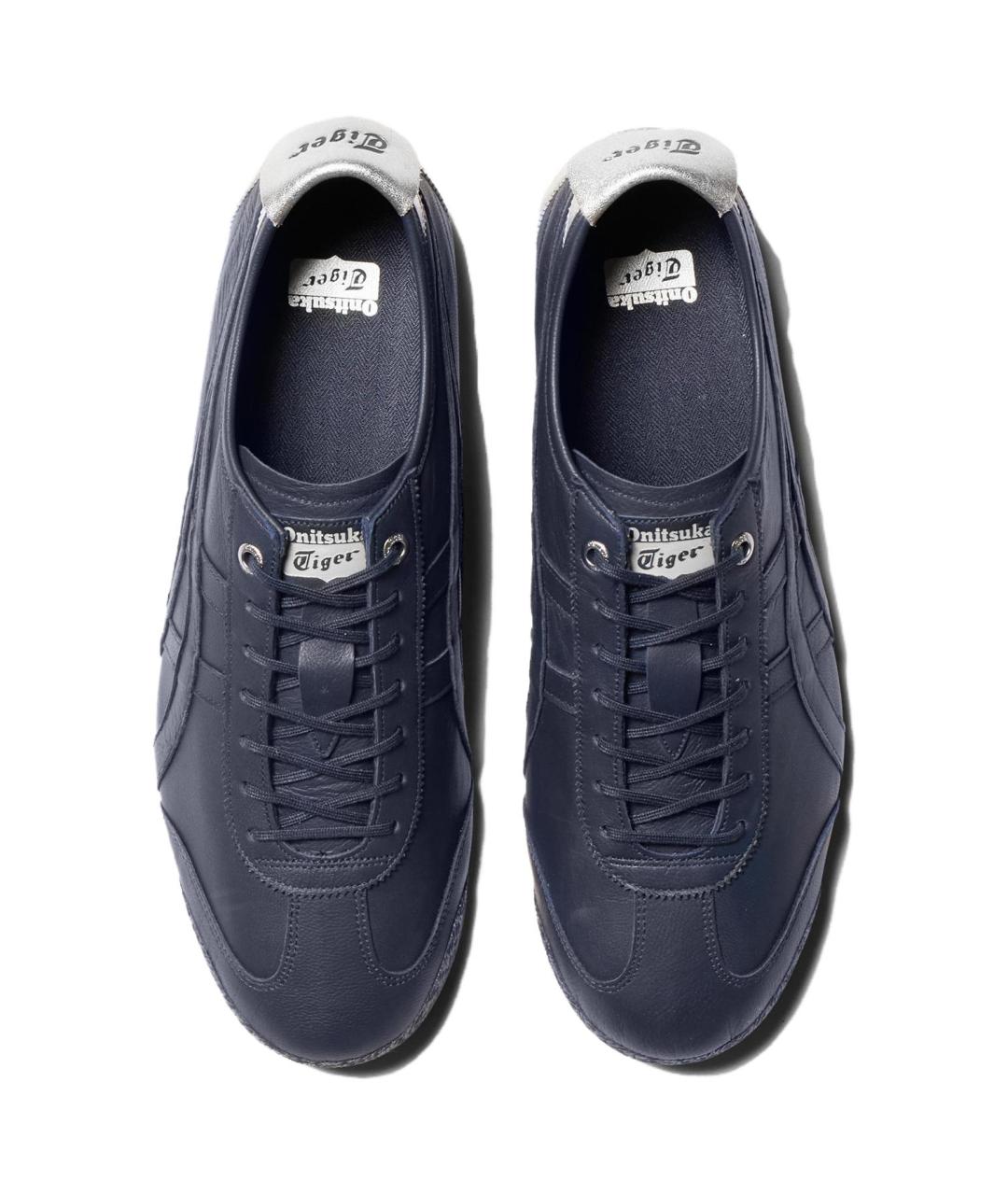 ONITSUKA TIGER Синие кожаные кроссовки, фото 3