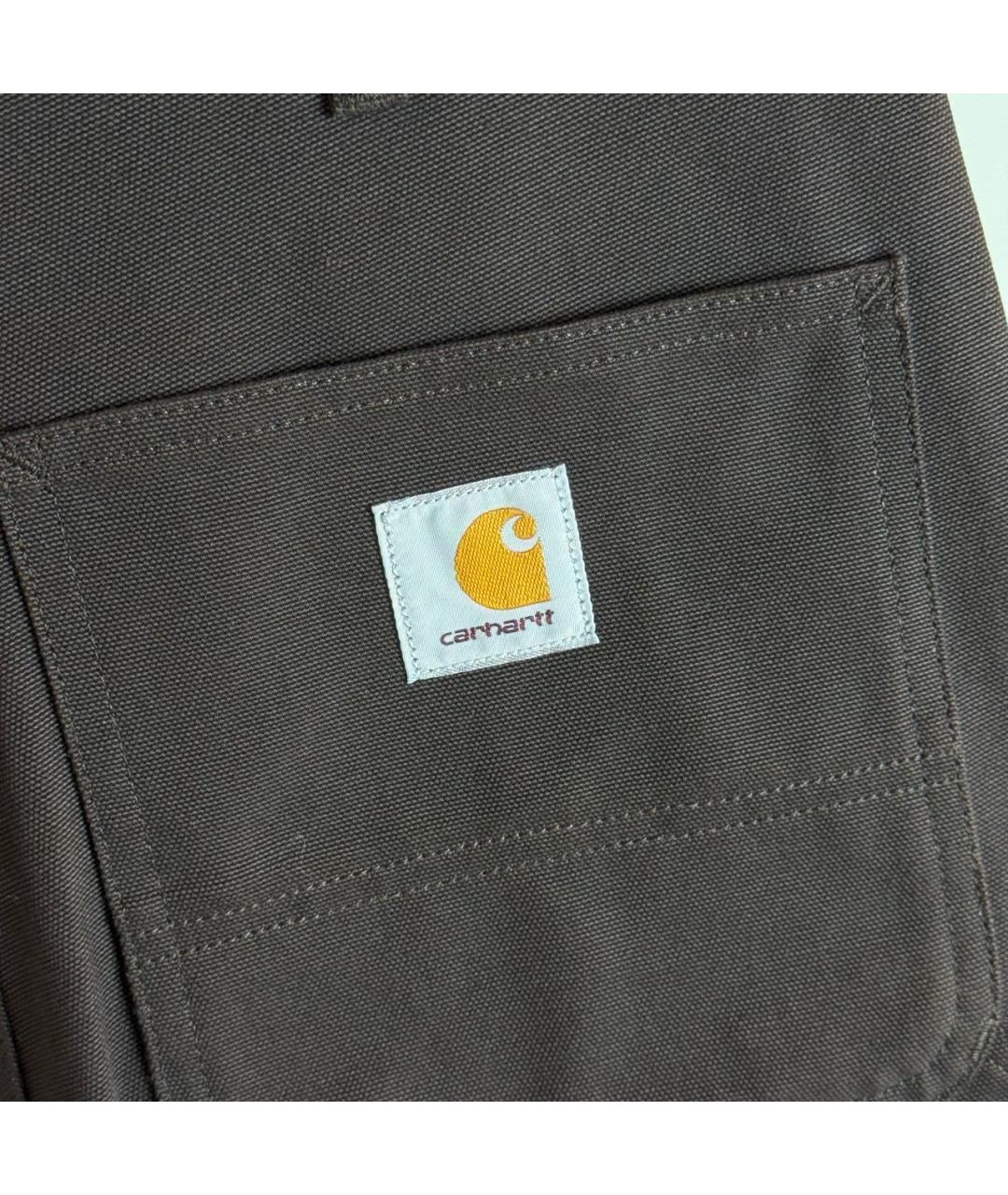 CARHARTT WIP Коричневые хлопковые повседневные брюки, фото 4