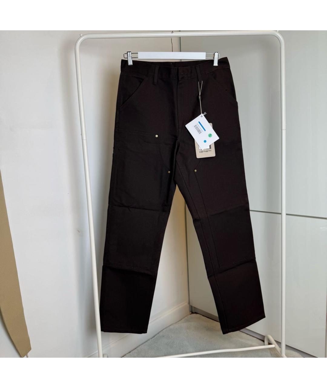 CARHARTT WIP Коричневые хлопковые повседневные брюки, фото 3