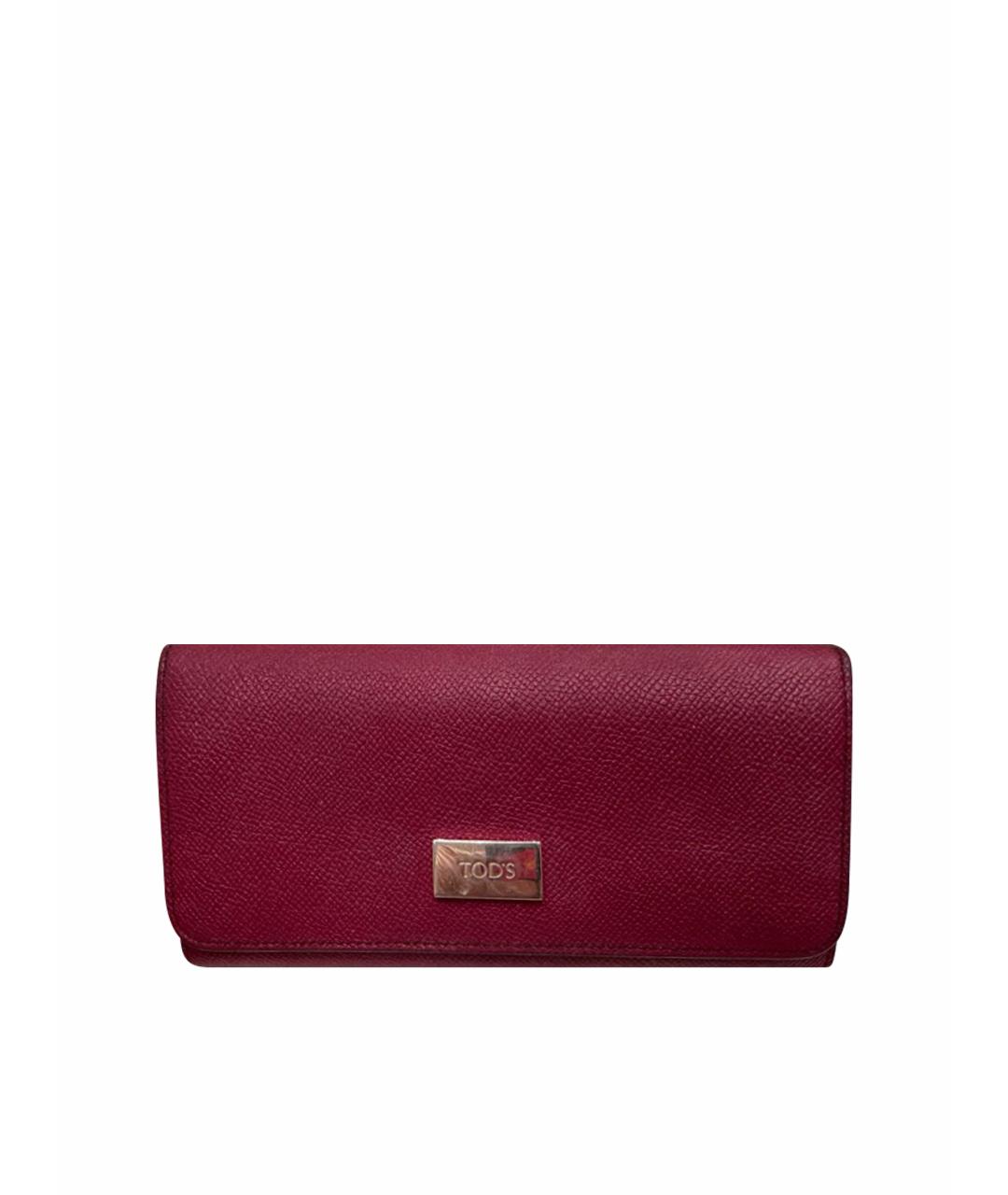 TOD'S Розовый кожаный кошелек, фото 1