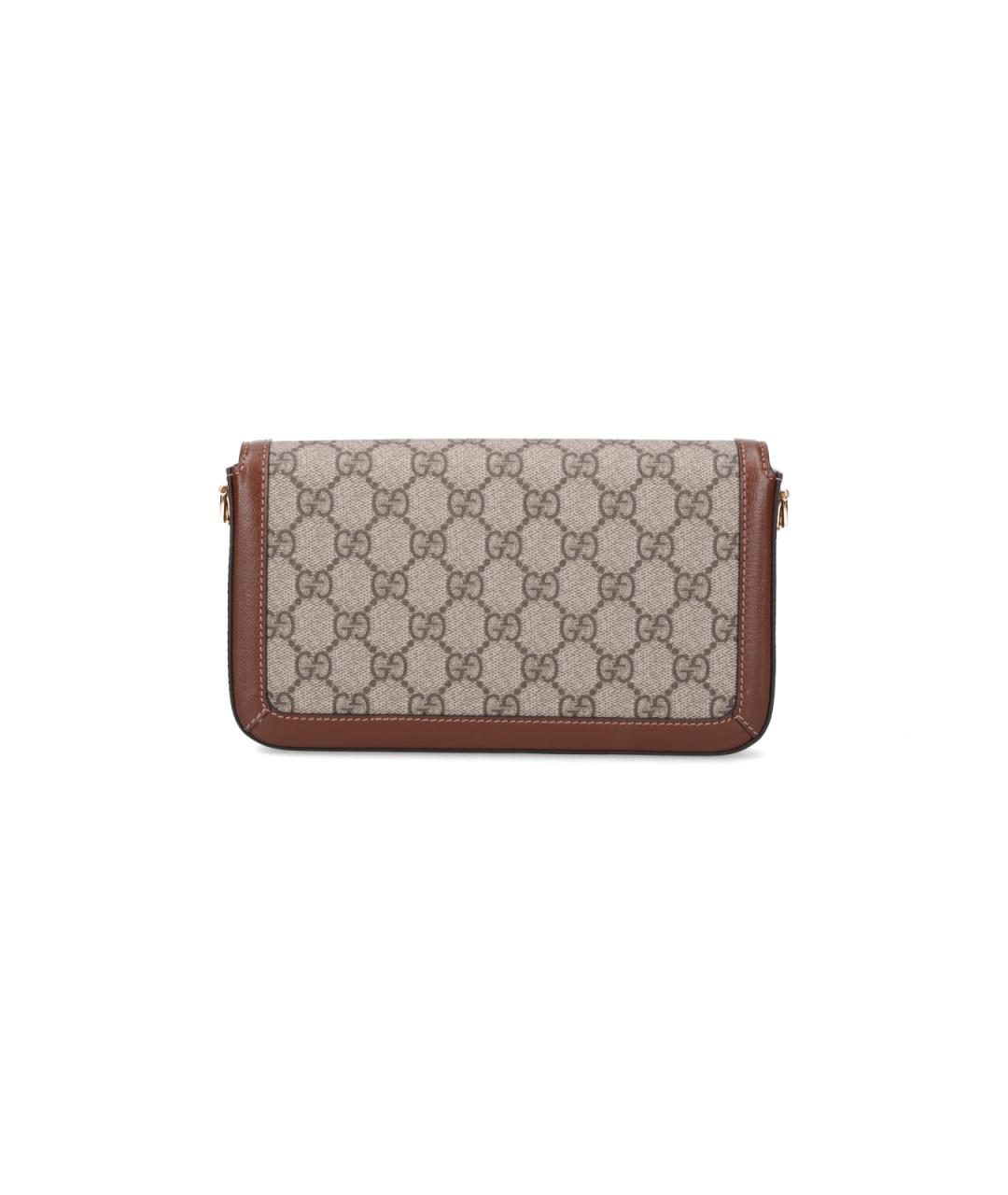GUCCI Бежевый кожаный кошелек, фото 3