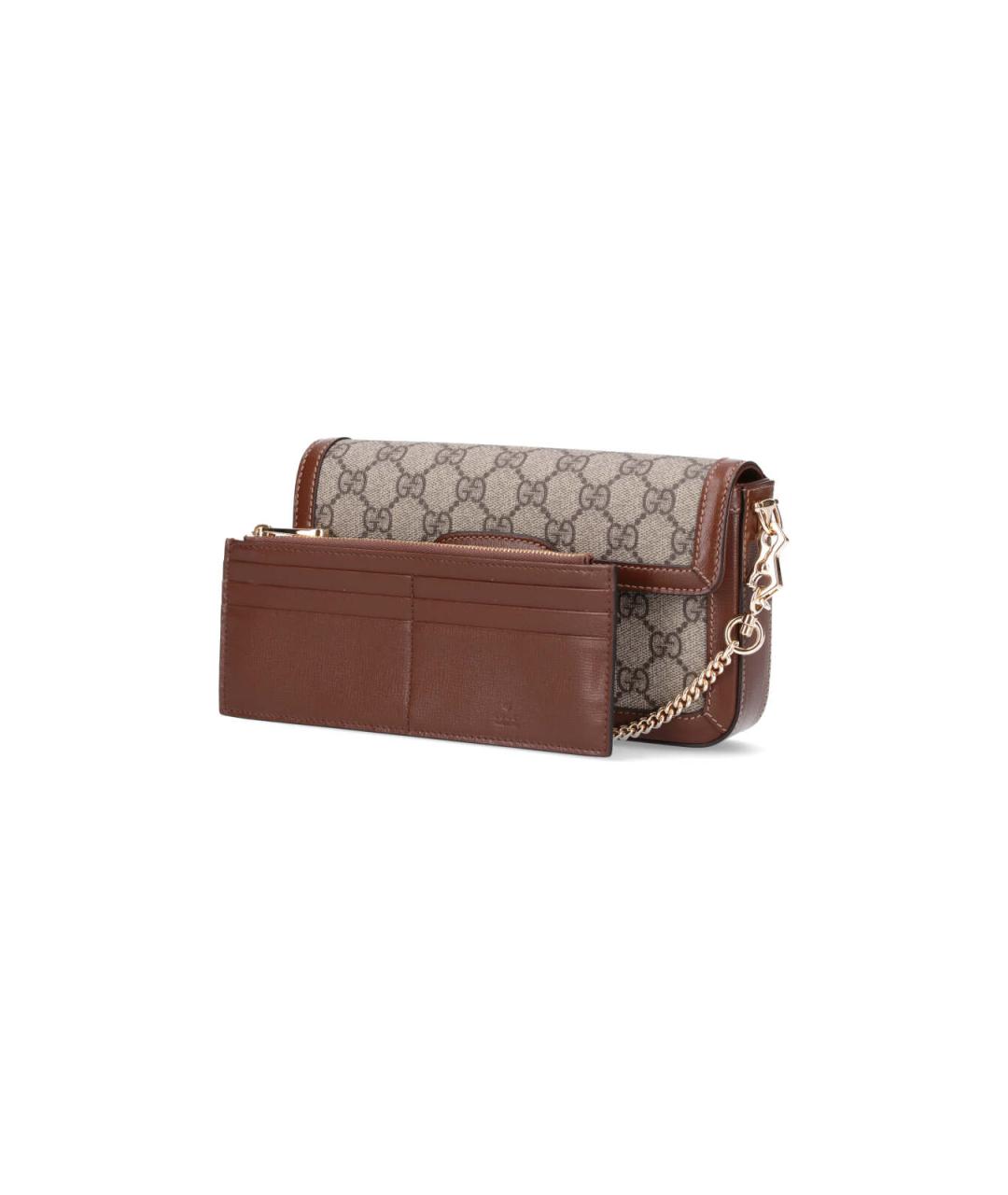 GUCCI Бежевый кожаный кошелек, фото 2