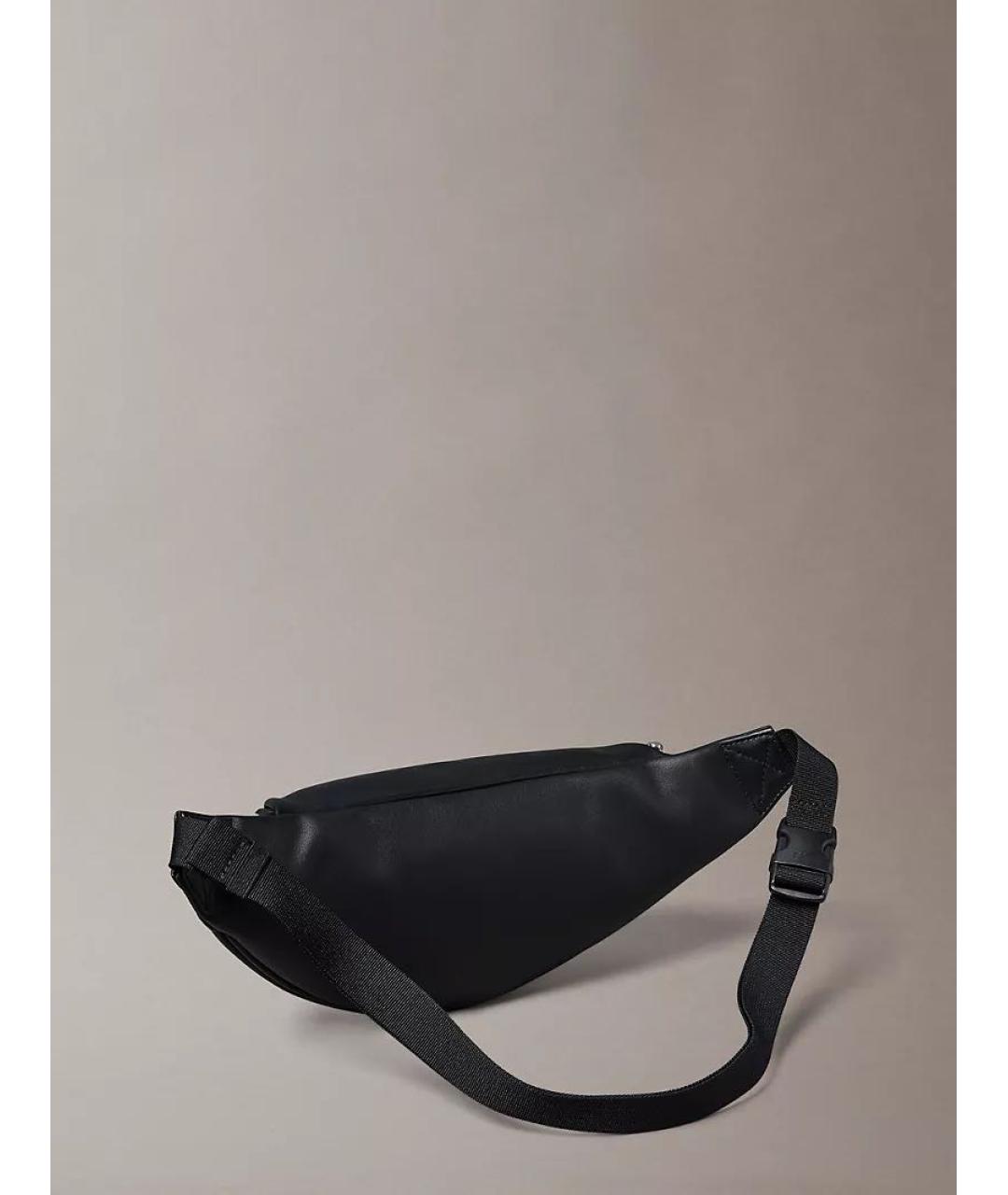 CALVIN KLEIN Черная поясная сумка из искусственной кожи, фото 2