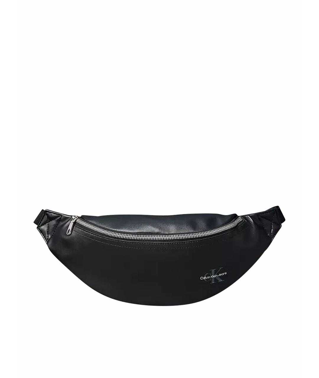 CALVIN KLEIN Черная поясная сумка из искусственной кожи, фото 1