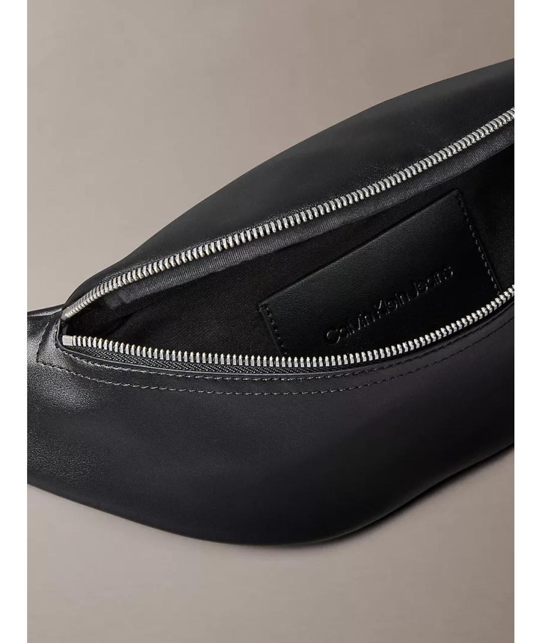 CALVIN KLEIN Черная поясная сумка из искусственной кожи, фото 3