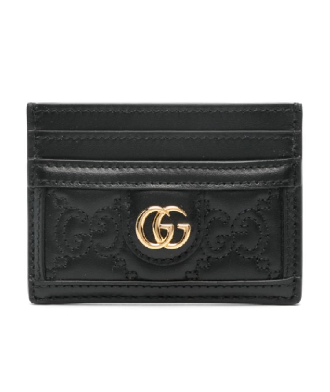 GUCCI Черный кожаный кардхолдер, фото 1