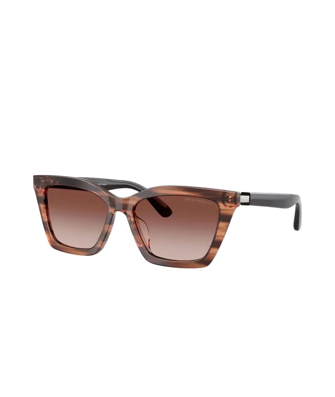 EMPORIO ARMANI Коричневые солнцезащитные очки, фото 3