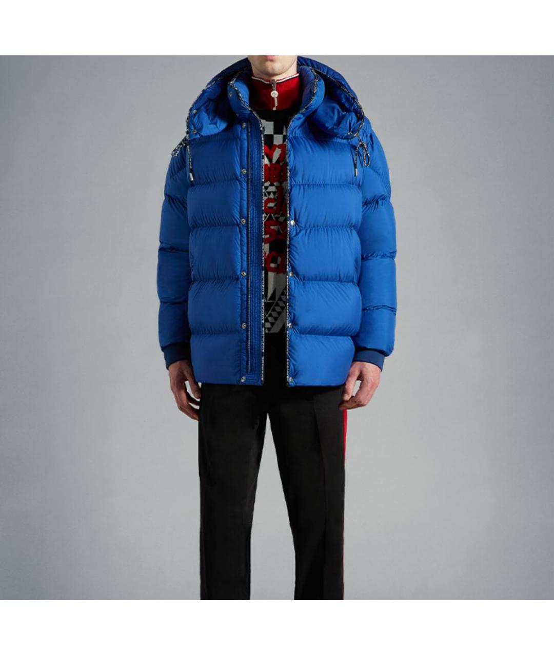 MONCLER Синий пуховик, фото 3