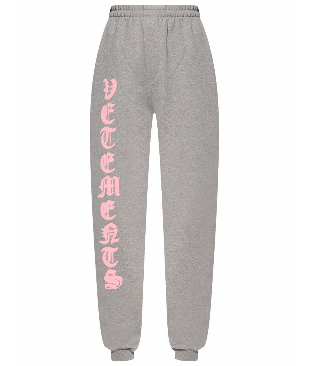 VETEMENTS Серые хлопко-полиэстеровые джинсы, фото 1