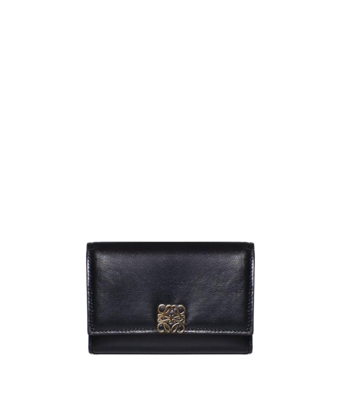 LOEWE Черный кожаный кошелек, фото 1