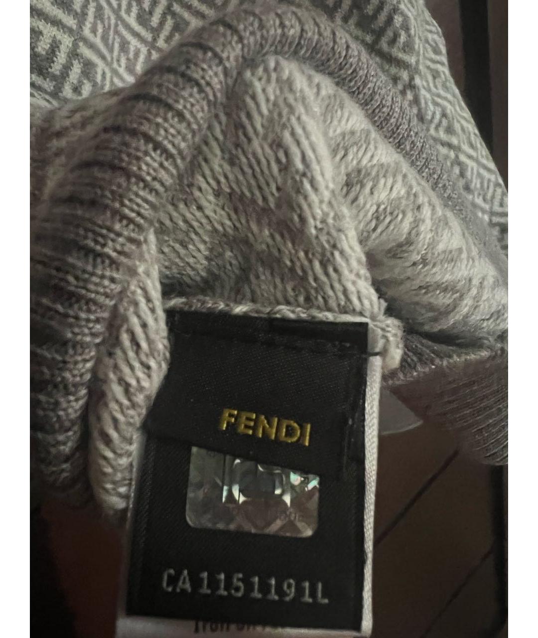 FENDI Серый шерстяной джемпер / свитер, фото 4