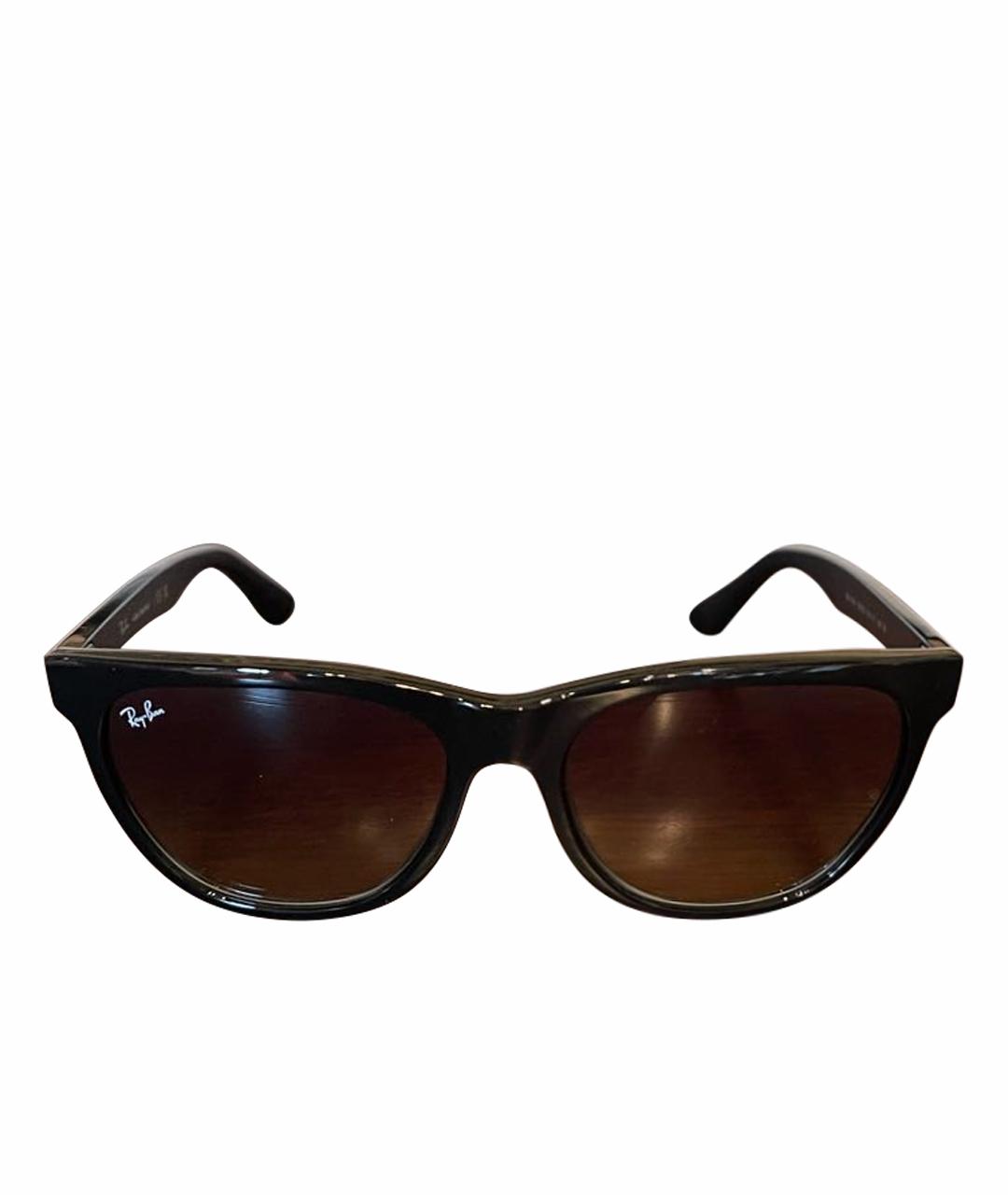 RAY BAN Черные пластиковые солнцезащитные очки, фото 1