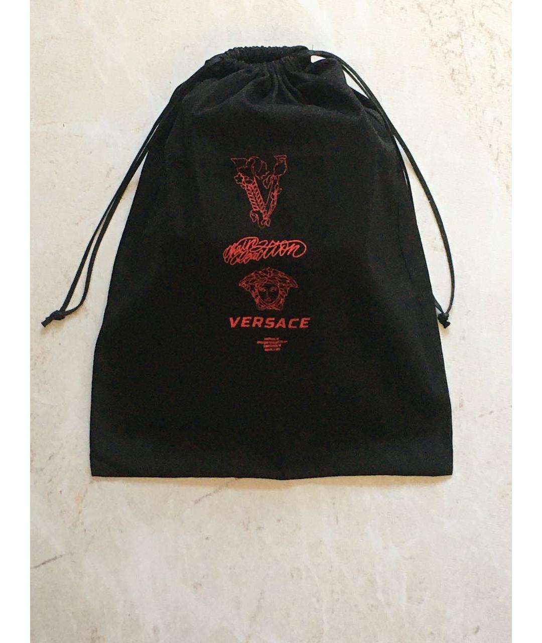 VERSACE Белые кроссовки из экзотической кожи, фото 8