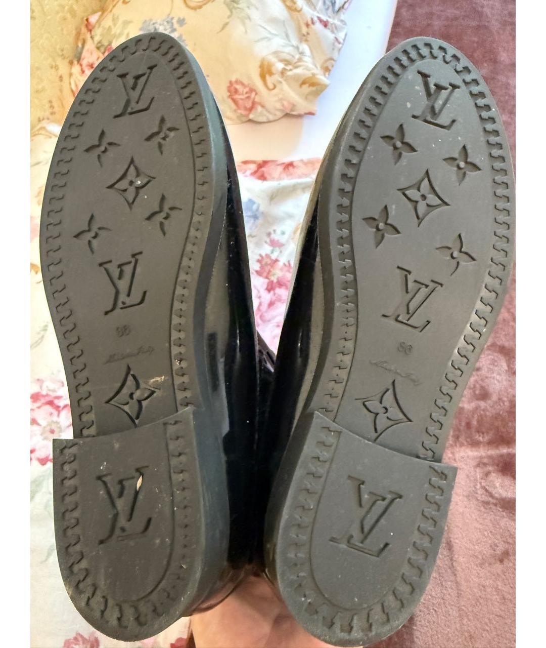 LOUIS VUITTON Черные резиновые сапоги, фото 5