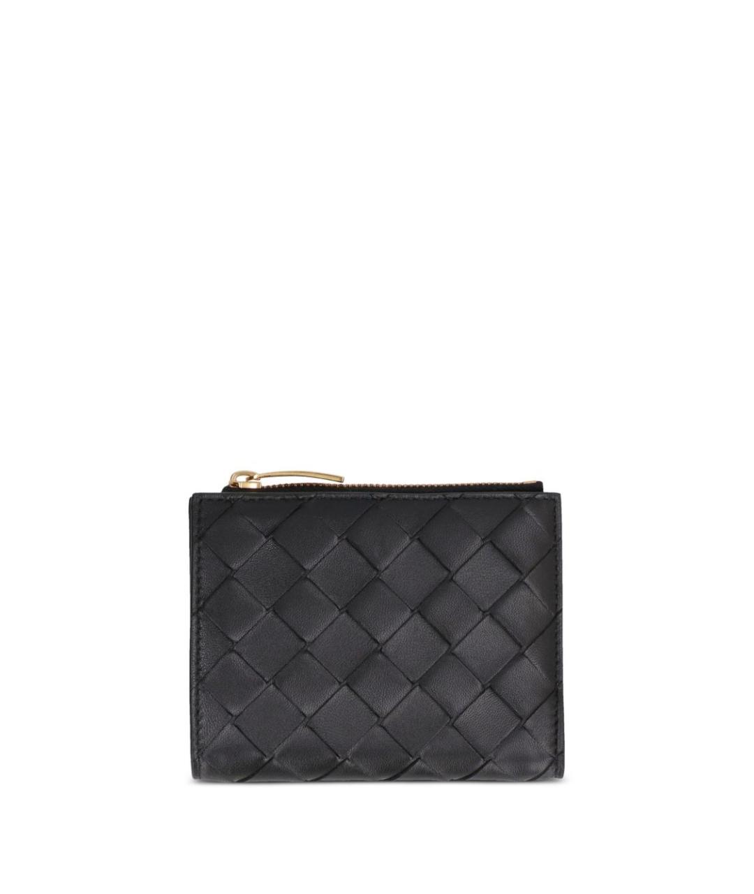 BOTTEGA VENETA Черный кожаный кошелек, фото 1