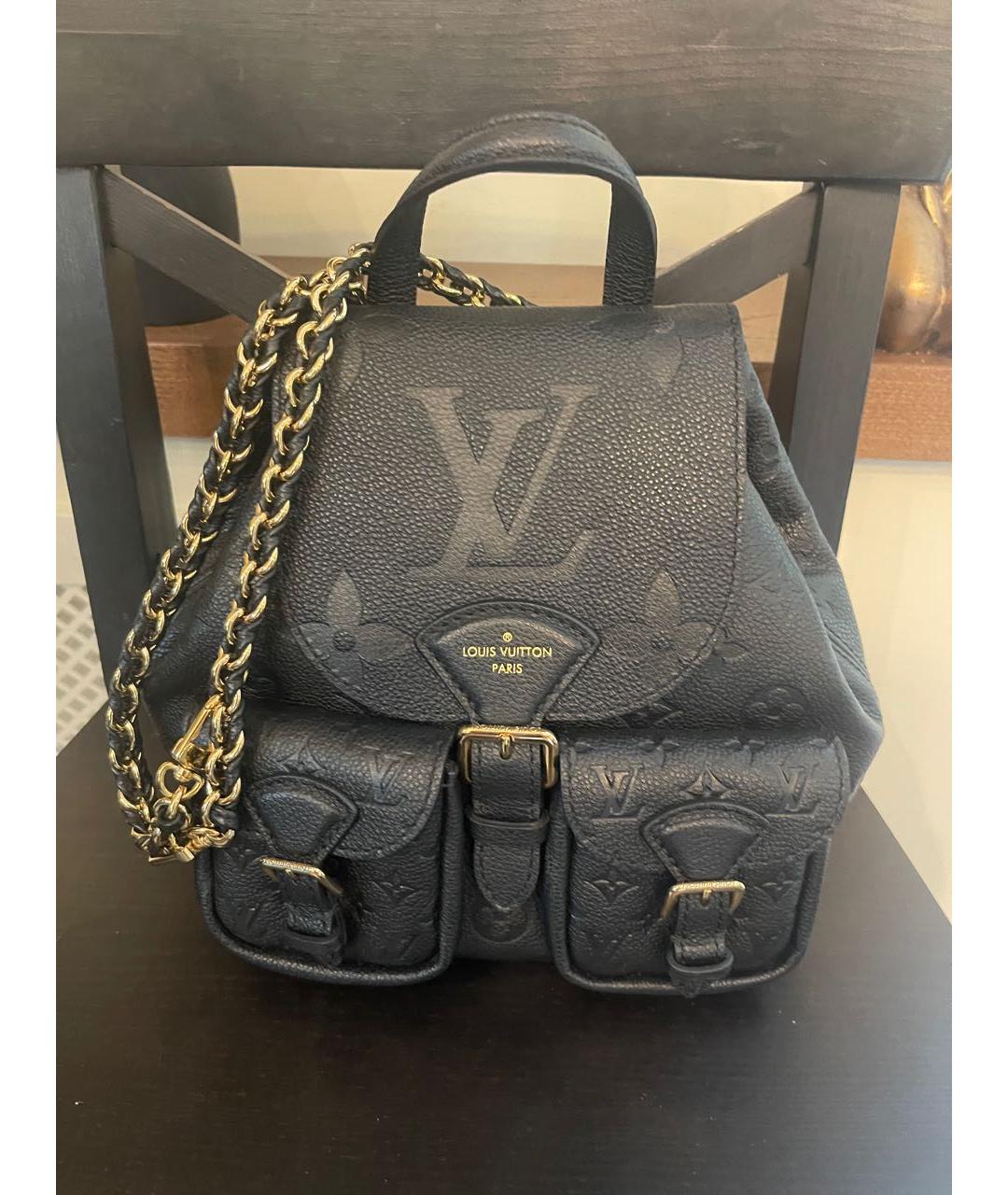 LOUIS VUITTON Черный кожаный рюкзак, фото 5