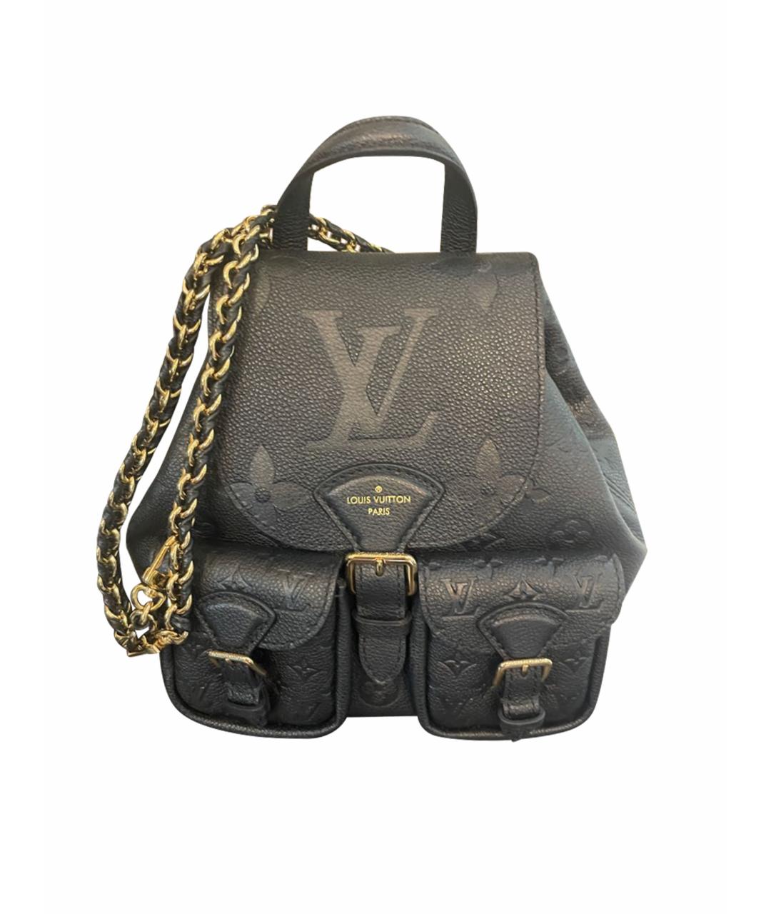 LOUIS VUITTON Черный кожаный рюкзак, фото 1