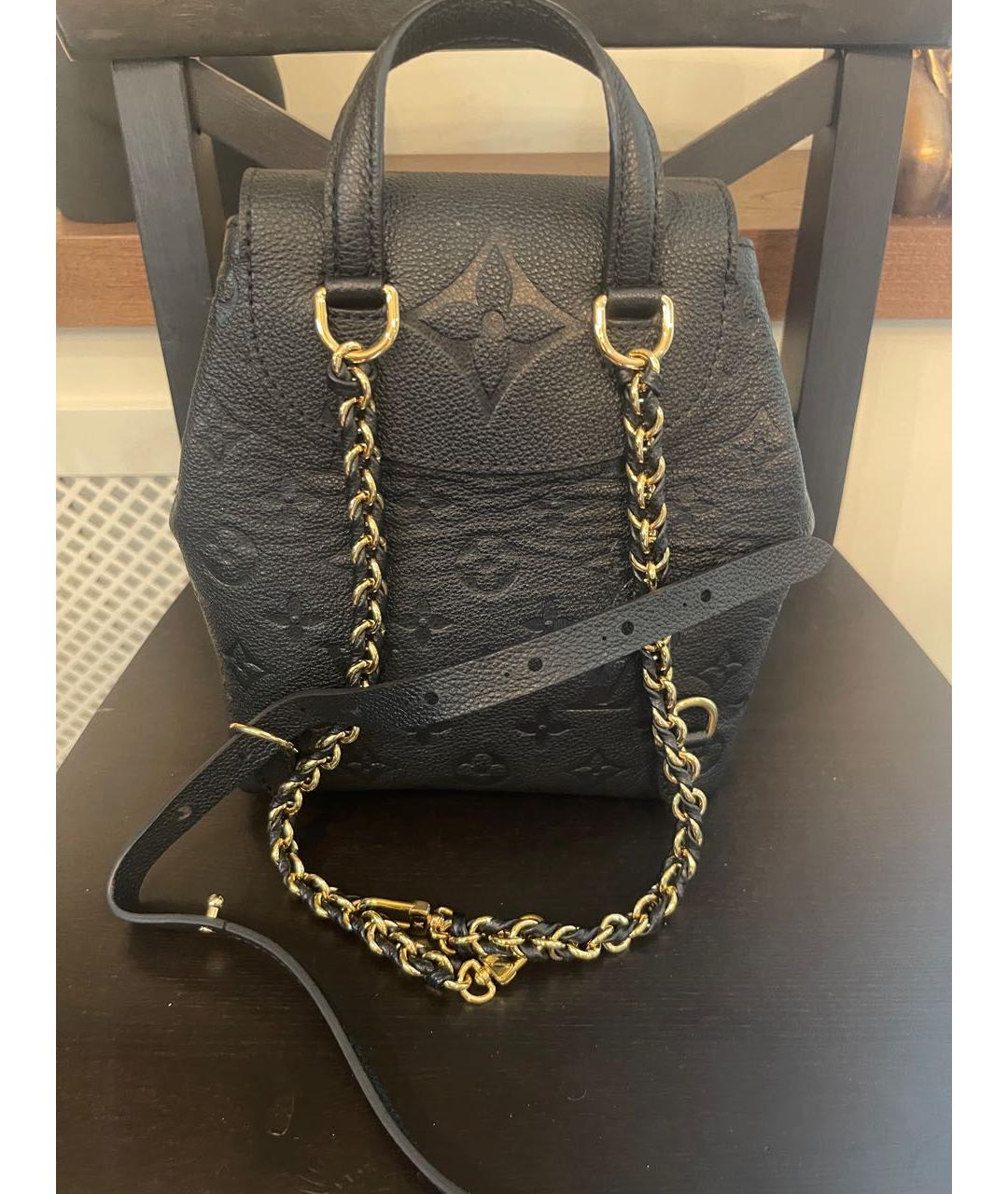 LOUIS VUITTON Черный кожаный рюкзак, фото 3
