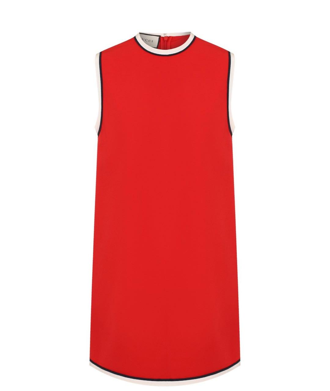GUCCI Красное вискозное платье, фото 1