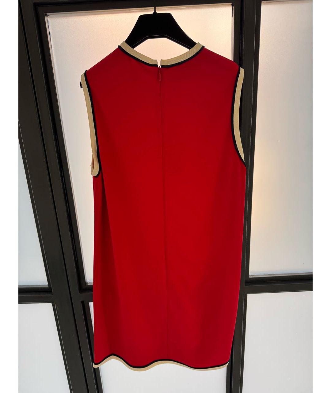 GUCCI Красное вискозное платье, фото 7