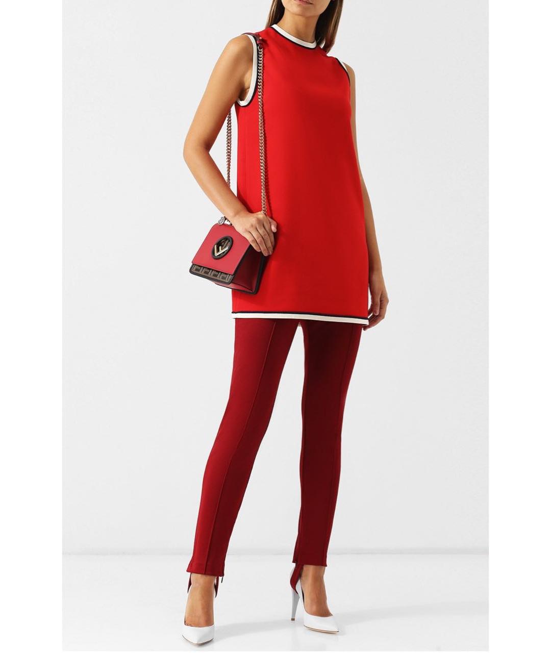 GUCCI Красное вискозное платье, фото 2