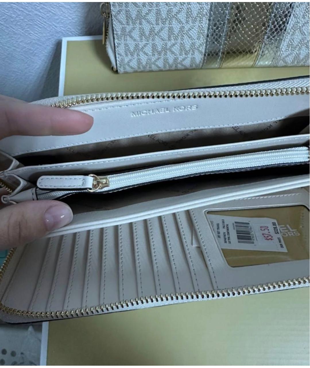 MICHAEL KORS Бежевый кошелек, фото 6