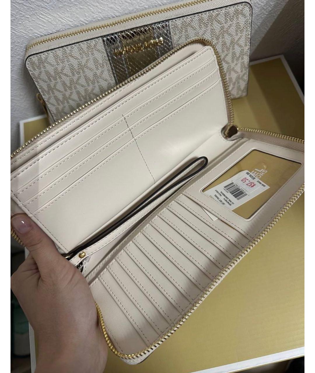 MICHAEL KORS Бежевый кошелек, фото 7