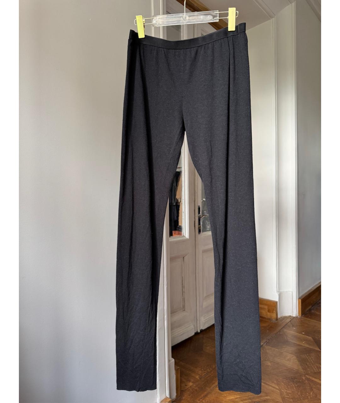RICK OWENS Черные вискозные леггинсы и велосипедки, фото 5