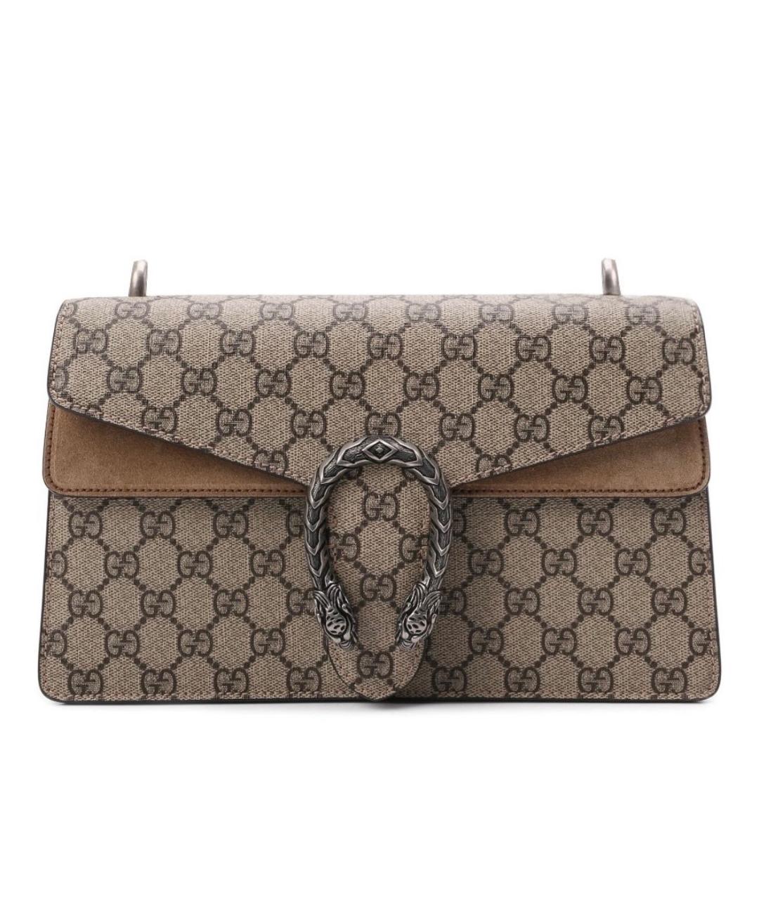 GUCCI Бежевая кожаная сумка через плечо, фото 1