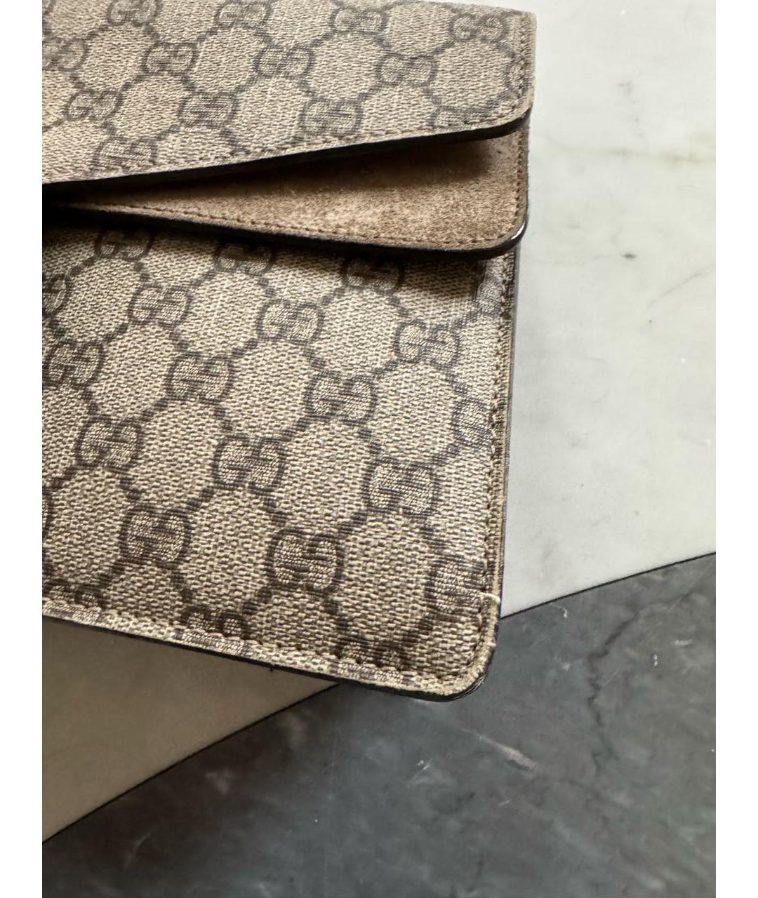 GUCCI Бежевая кожаная сумка через плечо, фото 2