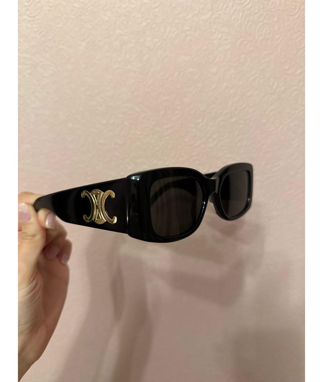 CELINE Черные пластиковые солнцезащитные очки, фото 3