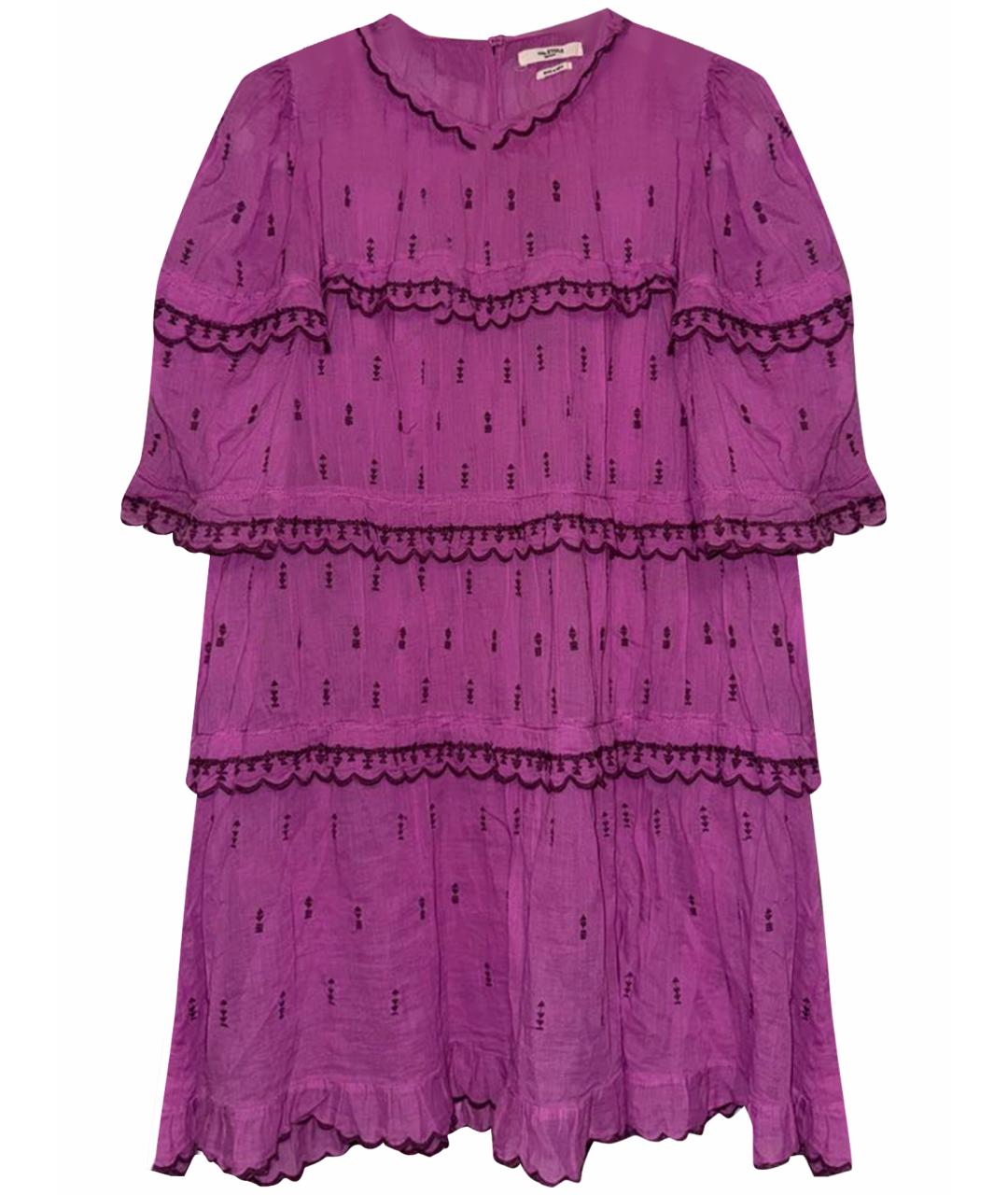 ISABEL MARANT ETOILE Фиолетовое хлопковое повседневное платье, фото 1