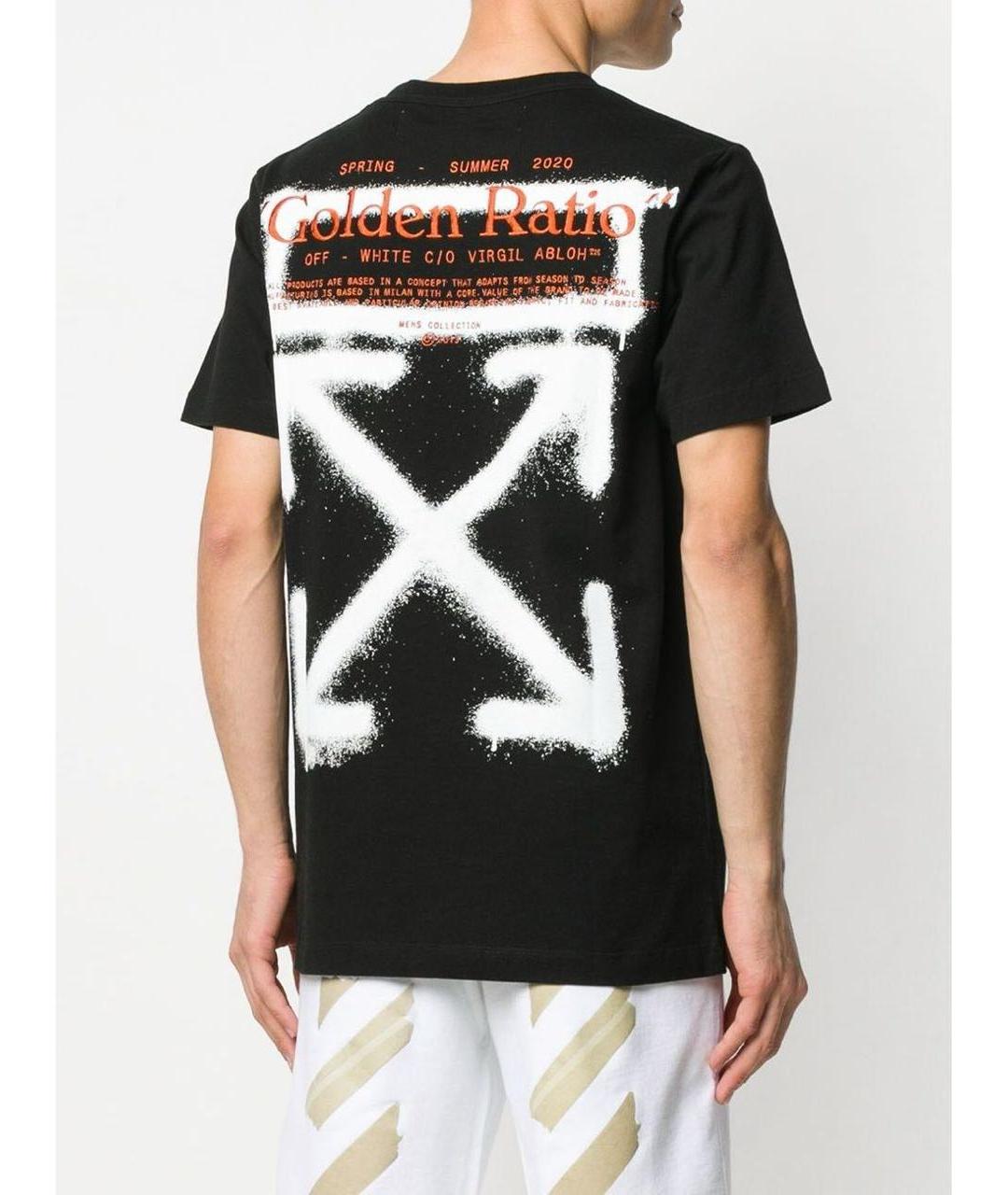OFF-WHITE Черная хлопковая футболка, фото 2
