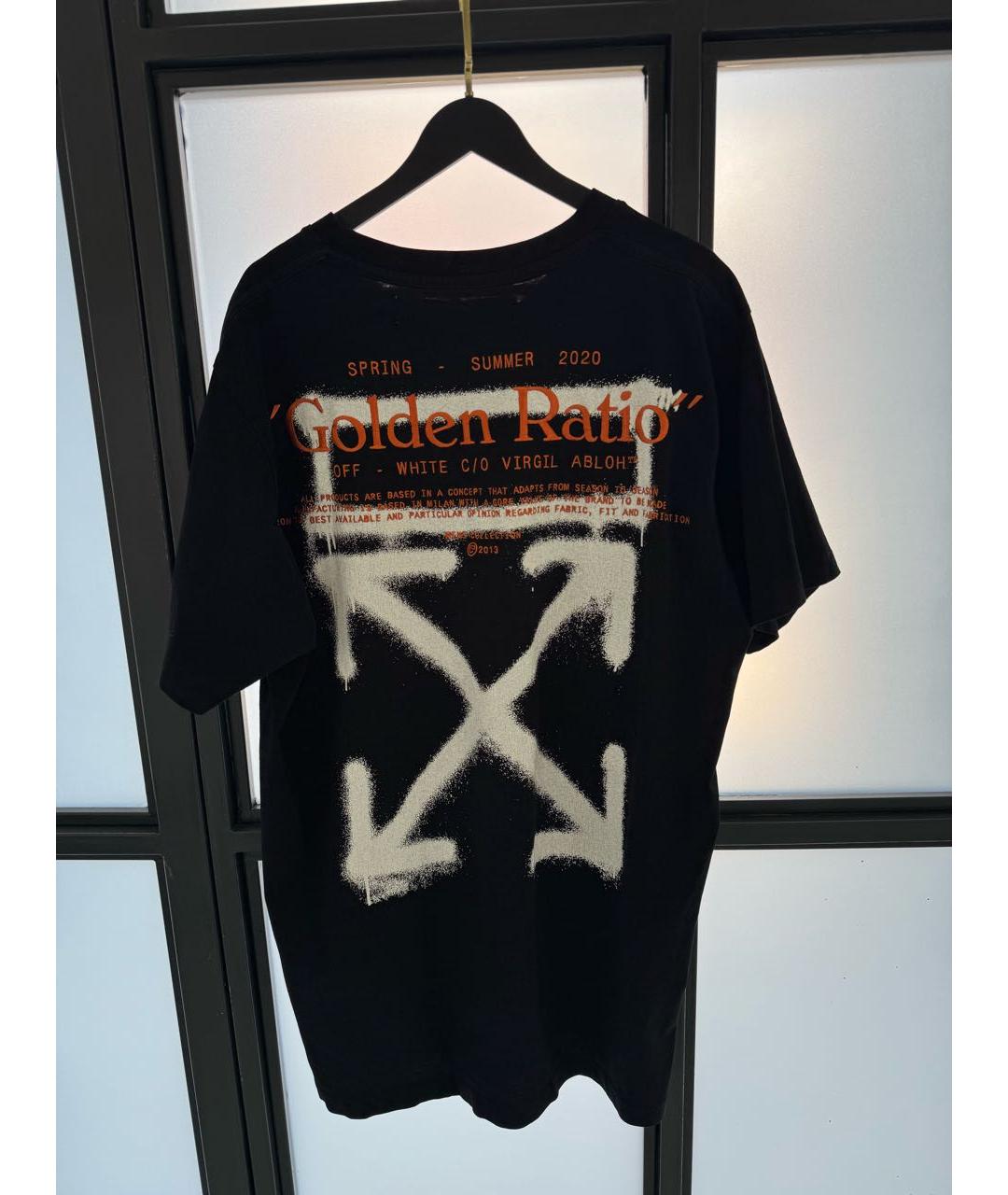 OFF-WHITE Черная хлопковая футболка, фото 8