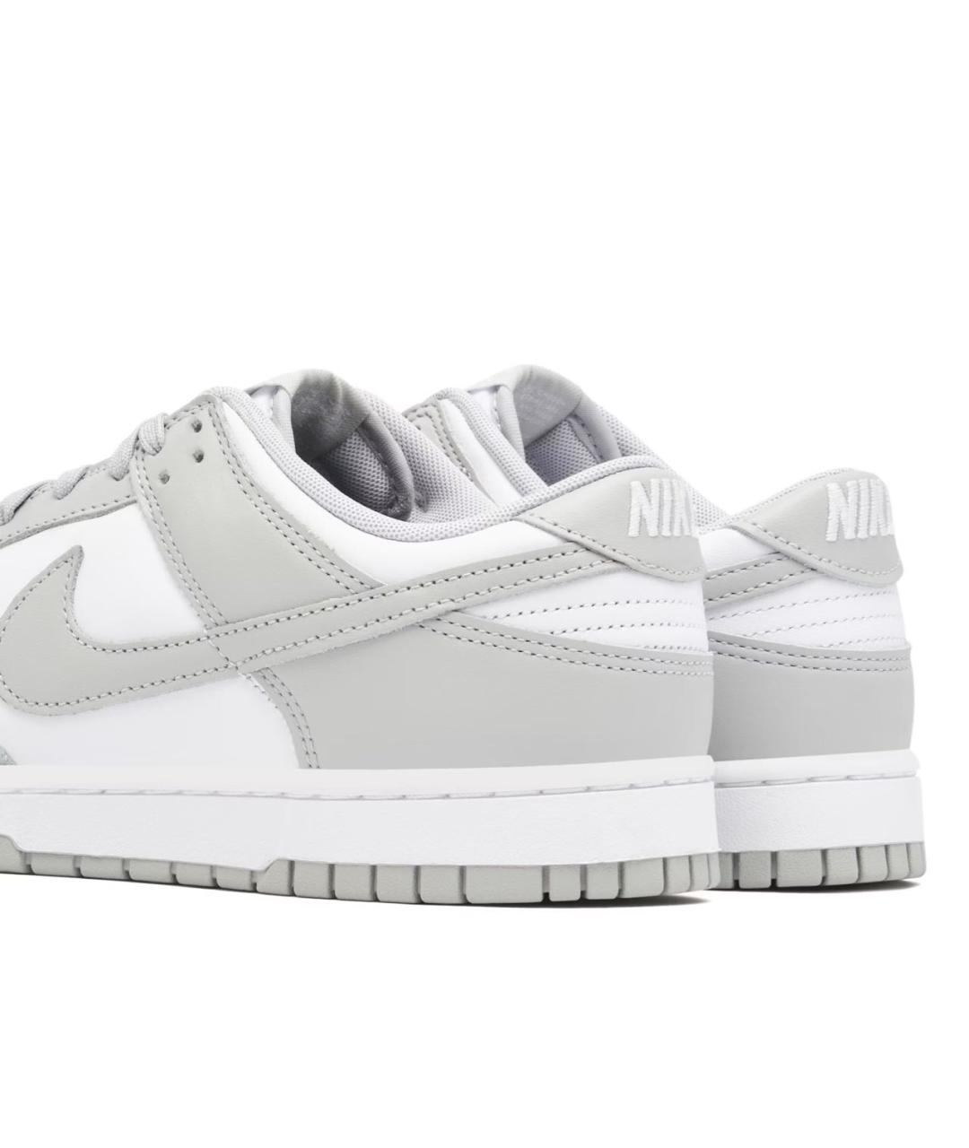 NIKE Серые кожаные низкие кроссовки / кеды, фото 3