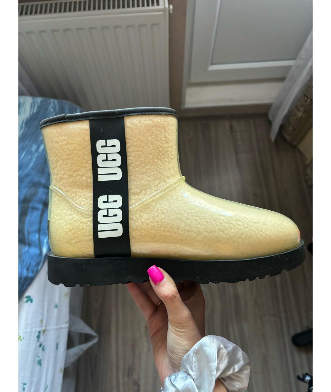 UGG AUSTRALIA Бежевые резиновые ботинки, фото 4
