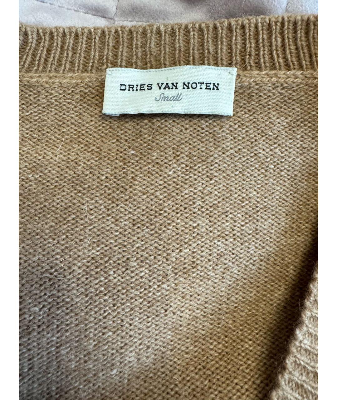 DRIES VAN NOTEN Горчичный шерстяной джемпер / свитер, фото 3