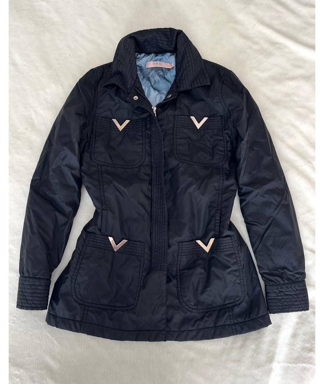 RED VALENTINO Черная полиэстеровая куртка, фото 8