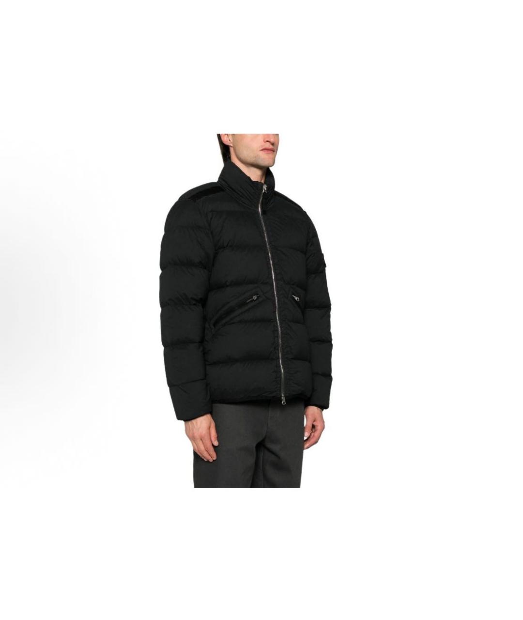 STONE ISLAND Черный пуховик, фото 3