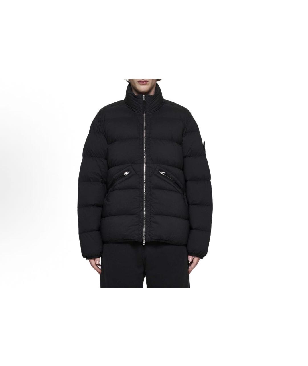 STONE ISLAND Черный пуховик, фото 4